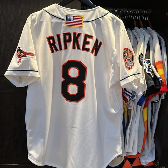 Baltimore Orioles Cal Ripken Mitchell & Ness White MLB Home Authentic Jersey 44 - Picture 6 of 8